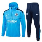 Chelsea 24/25 Half Zip Hoodie Blue - 图片 9