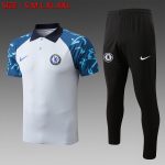 Chelsea 22/23 Light Grey Sleeve Ink Spray Polo
