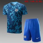 Chelsea 22/23 Full Body Splatter Blue Training Short Sleeve Suit