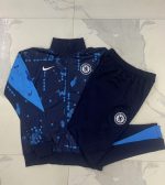 Chelsea 24/25 Kids Blue Spray Print Long Zip Jacket - 图片 3