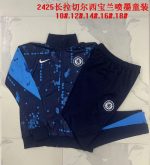 Chelsea 24/25 Kids Blue Spray Print Long Zip Jacket - 图片 4