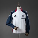Manchester United Windbreaker - White & Navy Blue - 图片 2