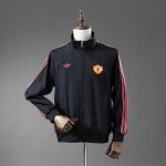 Manchester United Retro Windbreaker - Black