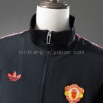 Manchester United Retro Windbreaker - Black - 图片 9
