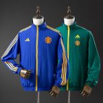 Manchester United Reversible Jacket Windbreaker - Blue & Army Green - 图片 2