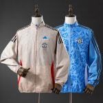 Manchester United Reversible Jacket Windbreaker - Beige & Blue - 图片 2