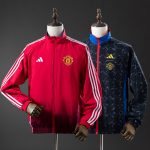 Manchester United Reversible Anthem Jacket Windbreaker - Black/Red - 图片 2