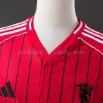 Man Utd 25/26 US Pack Full-Button Baseball Jersey Red - 图片 4