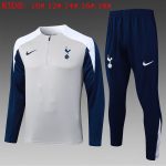 Tottenham Hotspur Light Gray Half-Zip Jacket Kids