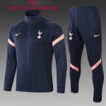 2021 Tottenham Hotspur Navy Blue Children's Long Zipper Jacket