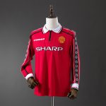 Manchester United 1998-1999 Home Retro Long Sleeved Jersey S-XXL