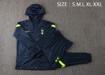 Tottenham Hotspur 21-22 Blue Long Zip Jacket with Hood - 图片 2