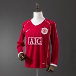 Retro 06/07 Manchester United Long Sleeve Home Jersey S-XXL - 图片 9