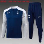 Tottenham Hotspur Kids Navy Blue Half-Zip Jacket