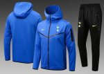 Tottenham Hotspur 22/23 Long Zip Jacket with Hood in Blue