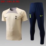 Tottenham Hotspur 22-23 Apricot Training Short Sleeve Set (with Pants) - 图片 2