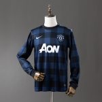 Manchester United 2013-2014 Retro Long Sleeve Black Jersey S-XXL