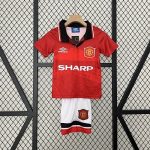 Man Utd 1994-1996 Home Kids Jersey