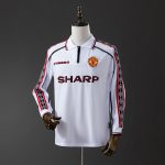 Man Utd 98/99 White Long Sleeve Retro Jersey