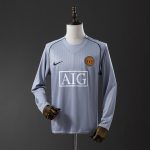 Man Utd 2007 Goalkeeper Grey Long Sleeve Retro Jersey
