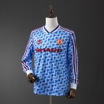 Manchester United 1990-1992 Away Retro Long Sleeve Jersey