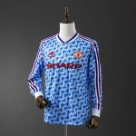 Manchester United 1990-1992 Away Retro Long Sleeve Jersey - 图片 8