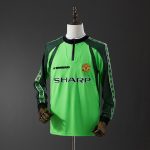 Man Utd 1998/99 Goalkeeper Green Long Sleeve Retro Jersey