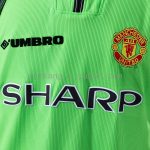 Man Utd 1998/99 Goalkeeper Green Long Sleeve Retro Jersey - 图片 5