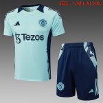 Manchester United 24-25 Light Green Short Sleeve Training Shirt