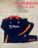 Manchester United 24/25 Half Zip Jacket Blue - 图片 9