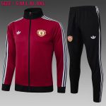 Manchester United 24/25 Long Zip Jacket Maroon