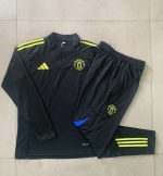Manchester United Black Half-Zip Jacket - 图片 9