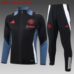 Manchester United 24-25 Black Long Zip Jacket