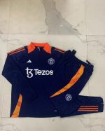 Manchester United 24/25 Half Zip Jacket Kids Blue - 图片 3