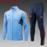 Man Utd Light Blue Long Zipper Jacket