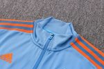 Man Utd Light Blue Long Zipper Jacket - 图片 6