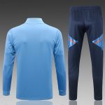 Man Utd Light Blue Long Zipper Jacket - 图片 7
