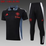 Manchester United 24-25 Polo Shirt Black