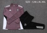Manchester United 25/26 Half Zip Jacket Grey Purple - 图片 2
