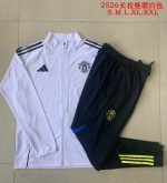Manchester United White Long Zipper Jacket - 图片 9