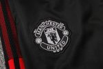 Manchester United Black (Red Trim) Long Zip Jacket - 图片 4