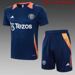 Manchester United 24-25 Short Sleeve Training Shirt Blue