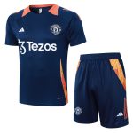 Manchester United 24-25 Short Sleeve Training Shirt Blue - 图片 8