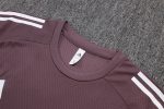 Manchester United Grey Purple Short Sleeve Training Suit - 图片 6