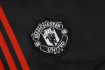 Manchester United 24-25 Black Red Splatter Short Sleeve Training Set - 图片 3