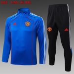 Manchester United 25/26 Semi-Zip Jacket Retro Edition Colorful Blue
