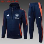 Manchester United 24/25 Half-Zip Hoodie Navy Blue