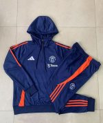Manchester United 24/25 Half-Zip Hoodie Navy Blue - 图片 9