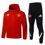Manchester United Red Long Zip Jacket with Hood - 图片 8