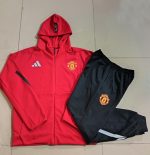 Manchester United Red Long Zip Jacket with Hood - 图片 9